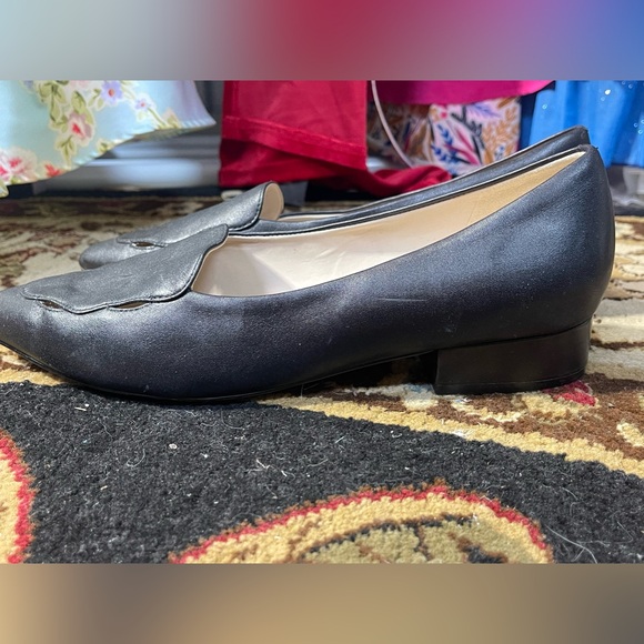 BRAND NEW COLE HAAN BLACK POINTED CUTOUT LEATHER FLATS WOMENS SIZE 9B - Picture 4 of 6